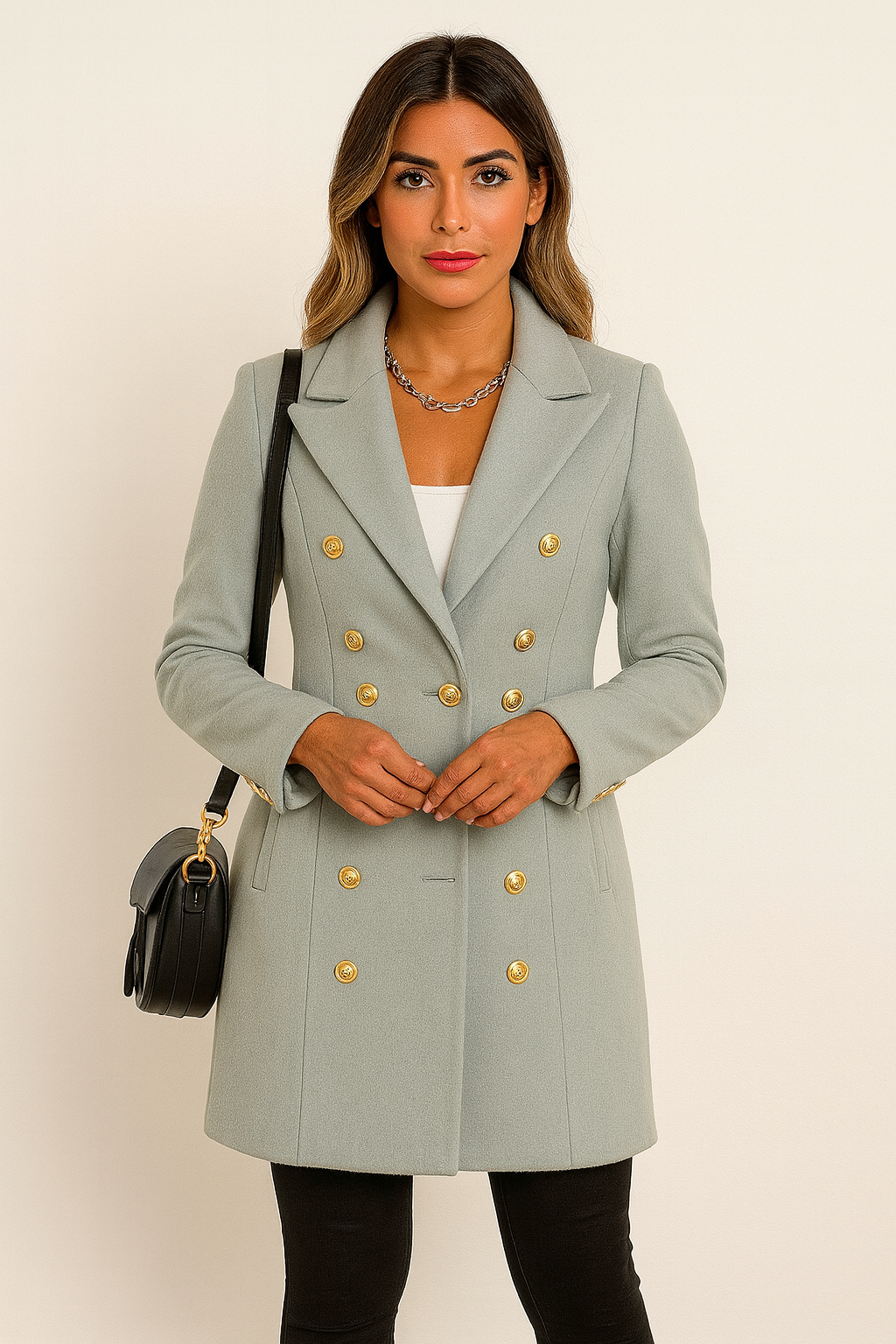 Manteau Long Femme | Laine | Chic Et Tendance | Pour Un Look Urbain En Automne-Hiver