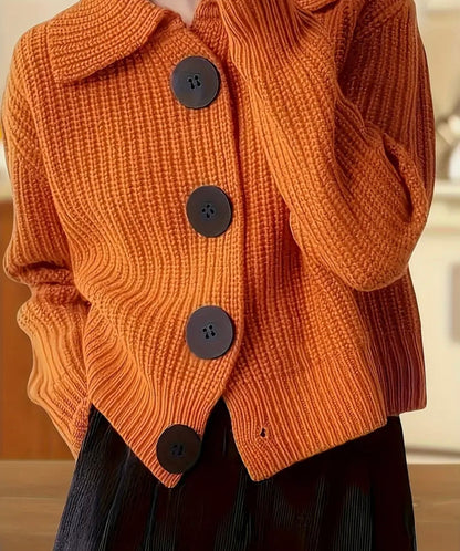Cardigan Femme | Court Et Structuré | Maille Épaisse Avec Grands Boutons Pour Look Rétro Chic