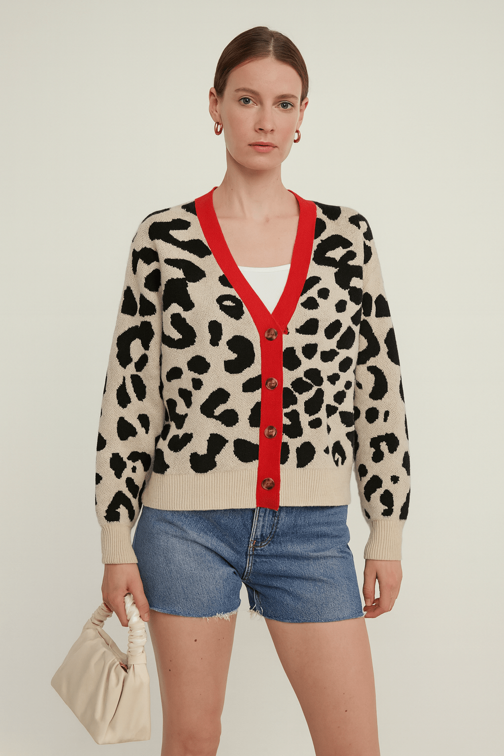 Cardigan Femme | Imprimé Léopard Tendance | Court Et Boutonné Pour Look Audacieux