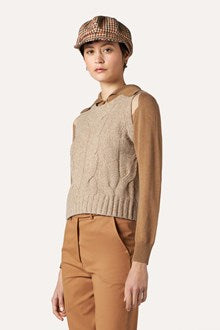 Gilet Torsadé Laine et Soie