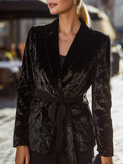Blazer en Velours Cintré