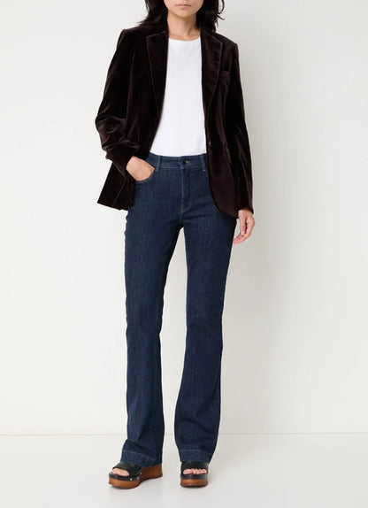 Blazer Femme Velours | Coton Stretch | Élégant Et Confortable | Parfait Pour Les Tenues Habillées Ou Casual-Chic