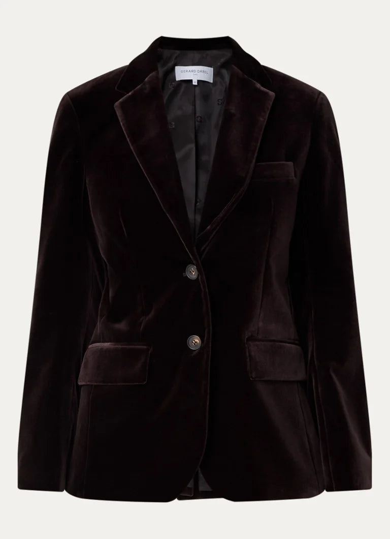 Blazer Femme Velours | Coton Stretch | Élégant Et Confortable | Parfait Pour Les Tenues Habillées Ou Casual-Chic