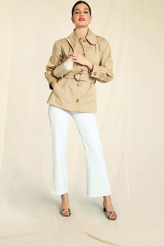 Veste Femme | Ceinturée et Légère | Idéale pour la Mi-Saison avec Style