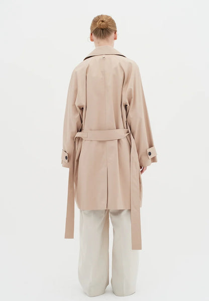 Trench Femme | Léger Et Ceinturé | Tissu Fluide Extensible | Parfait Pour La Mi-Saison