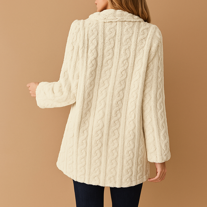 Manteau En Maille Torsadée Douce | Confort Et Style | Parfait Pour L’Hiver Et Les Looks Décontractés