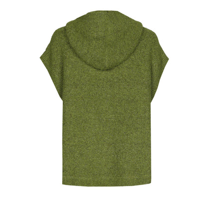 Cape Maille Boutonnée | Sans Manches avec Capuche | Idéale pour la Mi-Saison