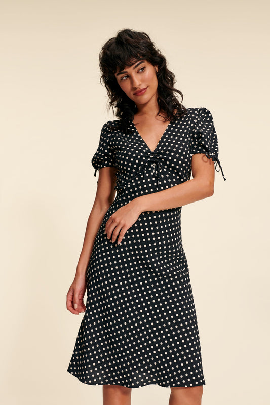 Robe Courte À Pois | Rétro & Féminine | Été & Sorties Décontractées