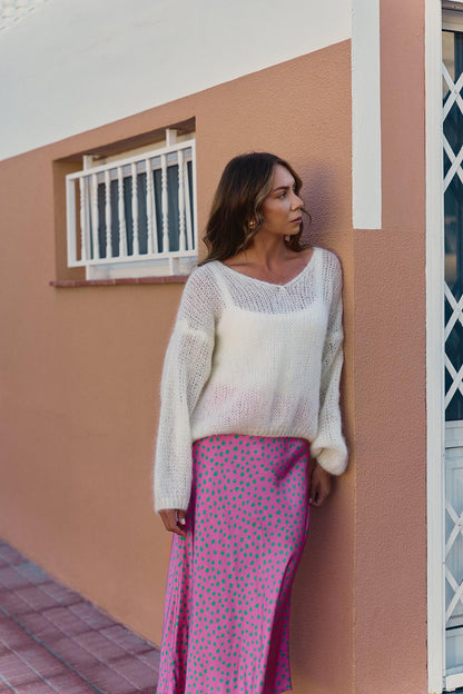 Pull Femme | Fil De Mohair Doux Et Aérien | Chaud Et Élégant Pour L’Hiver