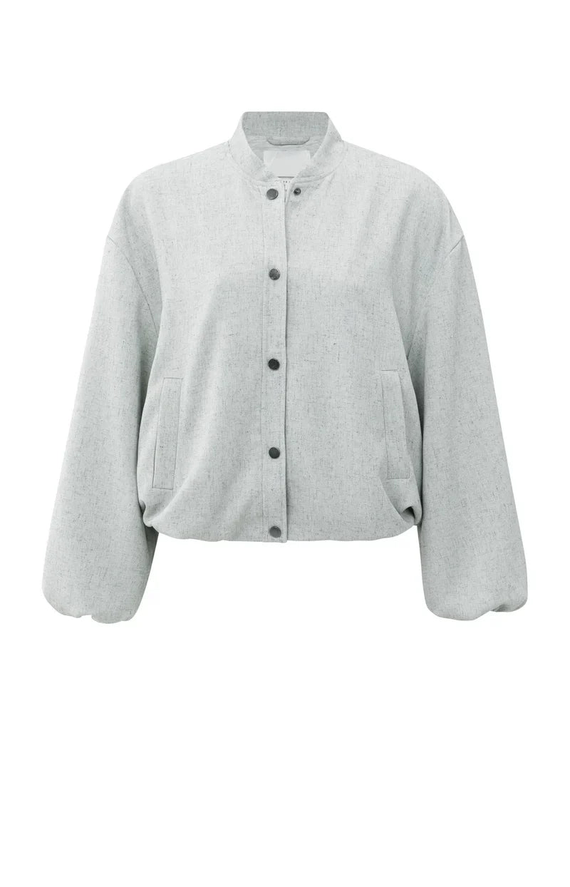 Veste à Col Montant et Manches Amples