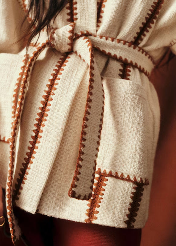 Veste Femme | Kimono Ceinturé En Coton Biologique | Style Décontracté Et Responsable