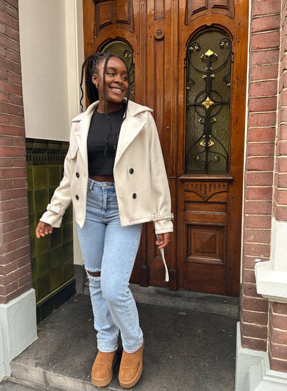 Veste Femme | Matière Stretch Confortable | Élégante Et Ajustée Pour La Mi-Saison