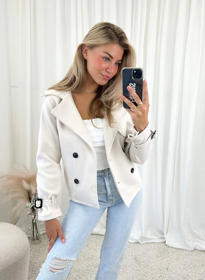 Veste Femme | Matière Stretch Confortable | Élégante Et Ajustée Pour La Mi-Saison