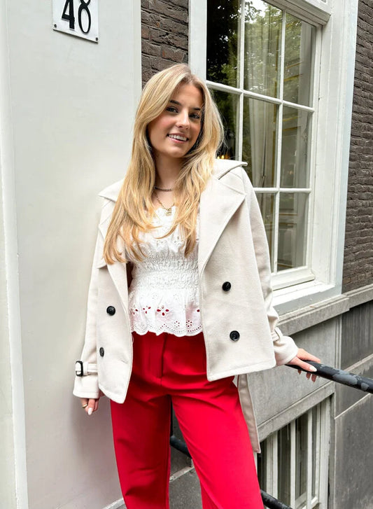 Veste Femme | Matière Stretch Confortable | Élégante Et Ajustée Pour La Mi-Saison