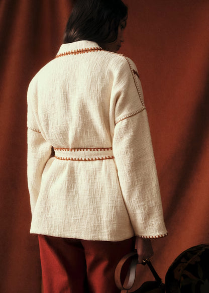 Veste Femme | Kimono Ceinturé En Coton Biologique | Style Décontracté Et Responsable
