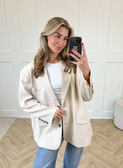 Blazer Femme | Coupe Oversize Moderne | Parfait pour Look Casual Chic ou Superposition Élégante