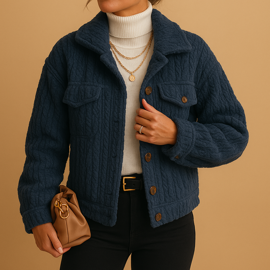 Manteau Court En Tissu Doux | Texture Moelleuse Et Confortable | Idéal Pour Les Journées Froides