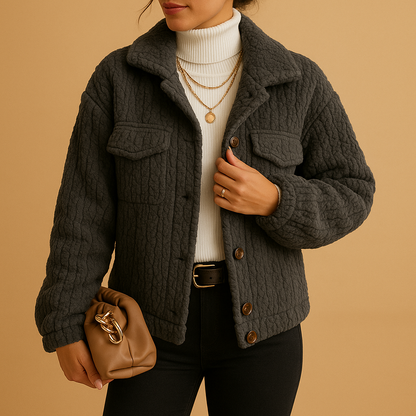Manteau Court En Tissu Doux | Texture Moelleuse Et Confortable | Idéal Pour Les Journées Froides