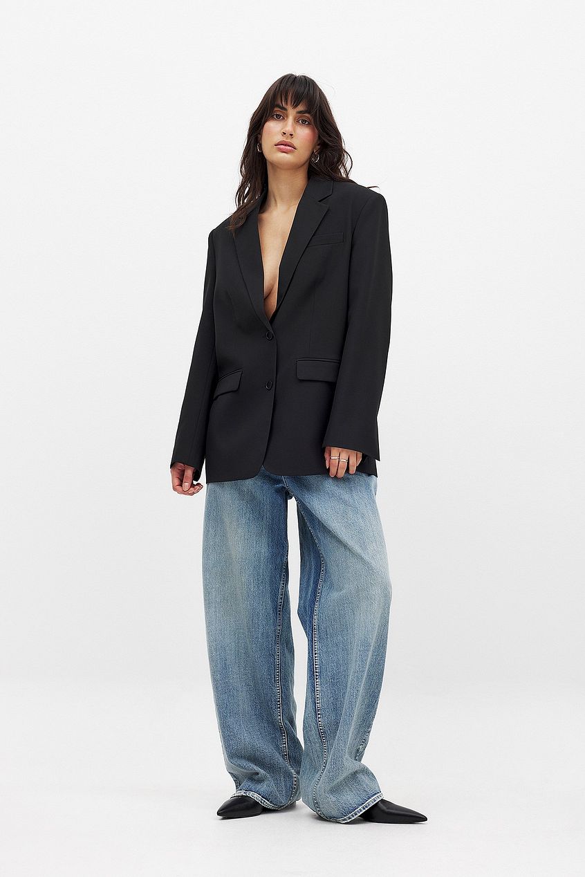 Blazer Femme | Coupe Oversize Structurée | Parfait pour Look Casual-Chic ou Superposition Moderne
