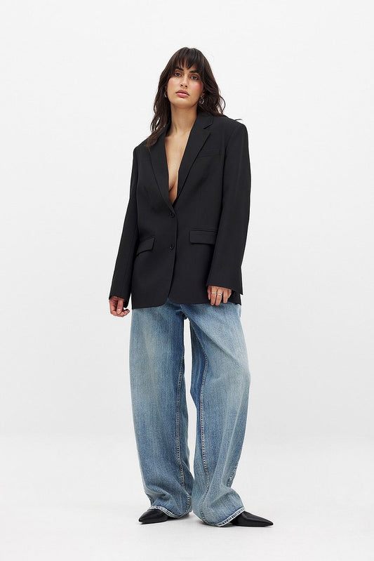 Blazer Femme | Coupe Oversize Structurée | Parfait pour Look Casual-Chic ou Superposition Moderne