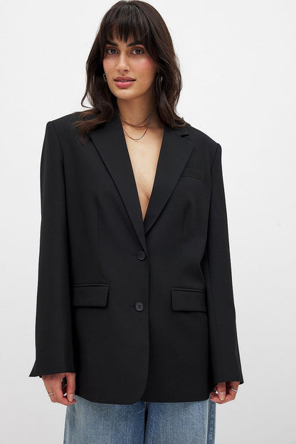Blazer Femme | Coupe Oversize Structurée | Parfait pour Look Casual-Chic ou Superposition Moderne