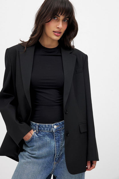 Blazer Femme | Coupe Oversize Structurée | Parfait pour Look Casual-Chic ou Superposition Moderne