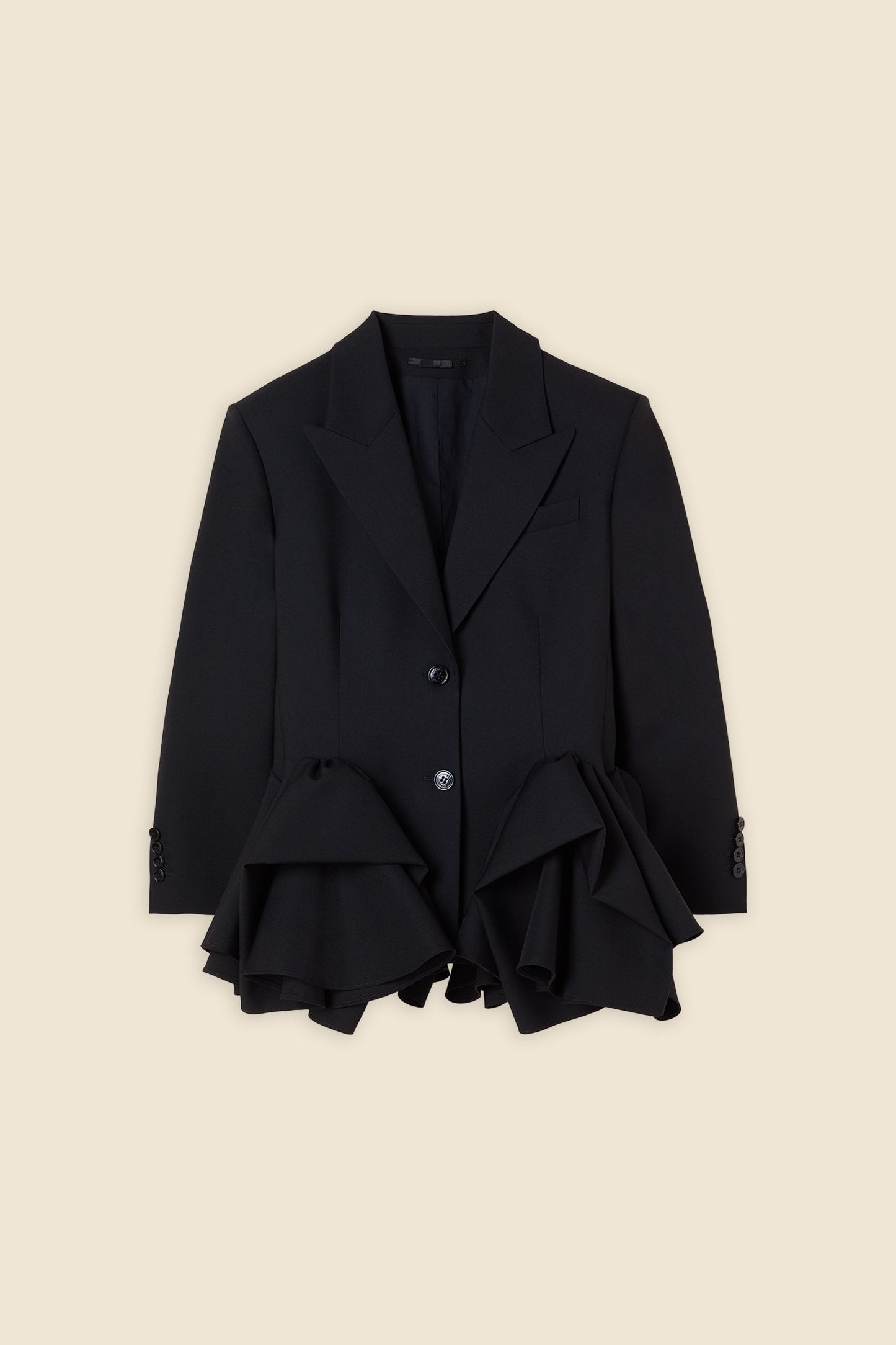 Blazer Femme | Coupe Cintrée et Détail Peplum | Élégant en Laine pour Tenues Habillées