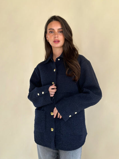 Veste Femme | Boutons Dorés Élégants | Style Chic Et Décontracté