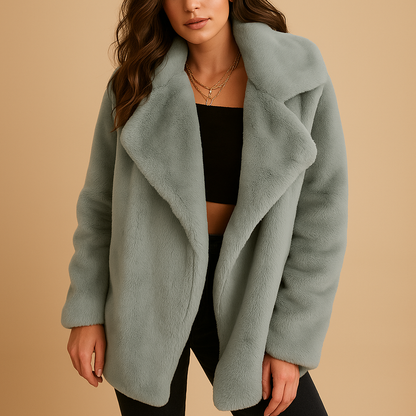 Manteau Doux En Fausse Fourrure | Coupe Décontractée Et Chaude | Parfait Pour L’Hiver Ou Les Looks Cosy
