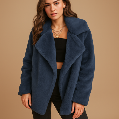 Manteau Doux En Fausse Fourrure | Coupe Décontractée Et Chaude | Parfait Pour L’Hiver Ou Les Looks Cosy