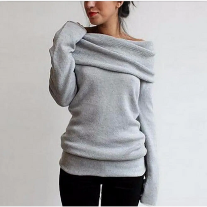 Pull Femme | Col Bateau | Élégant et Confortable pour Automne-Hiver