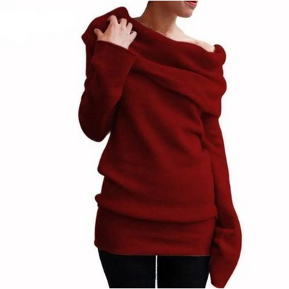 Pull Femme | Col Bateau | Élégant et Confortable pour Automne-Hiver