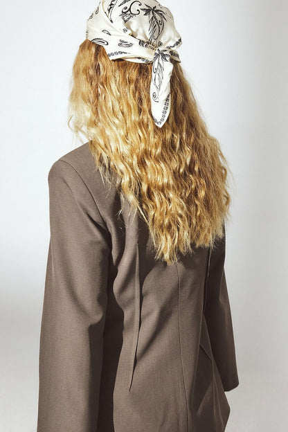 Blazer Femme | Long Et Élégant | Idéal Pour Le Bureau Et Les Looks Urbains