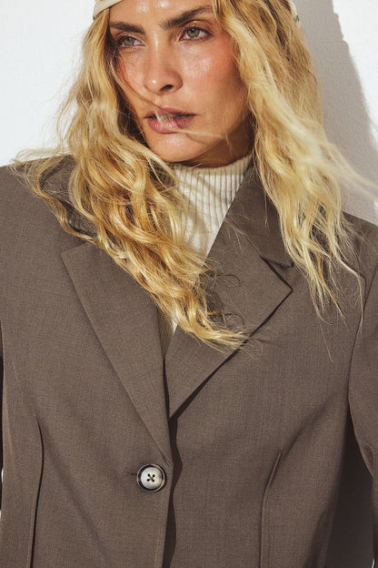 Blazer Femme | Long Et Élégant | Idéal Pour Le Bureau Et Les Looks Urbains