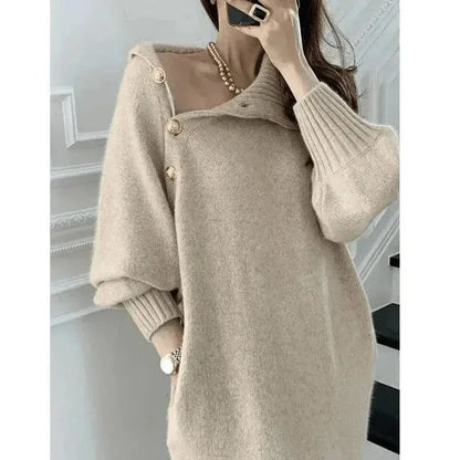 Robe Pull Femme | Chaude Et Ceinturée | Élégante Pour L’Hiver En Maille Confortable