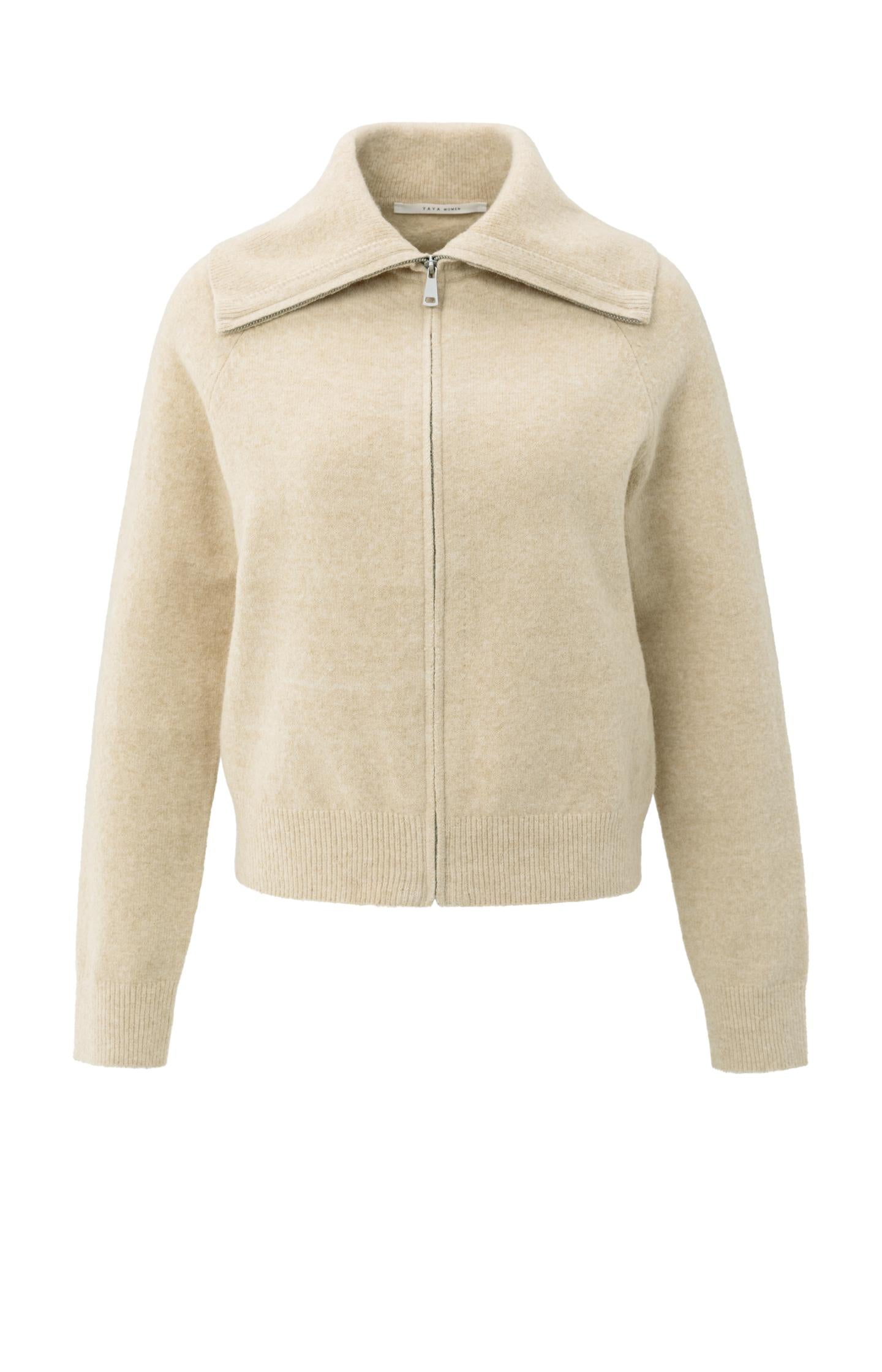 Cardigan Zippé Col Large