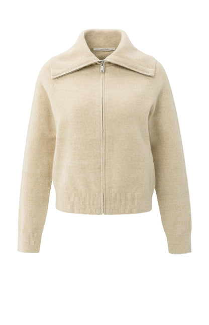 Cardigan Zippé Col Large