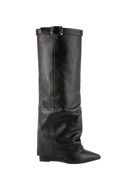 Bottes Hautes Femme | Cuir Lisse Véritable Et Tige Souple | Élégantes Et Modernes Pour L’Hiver