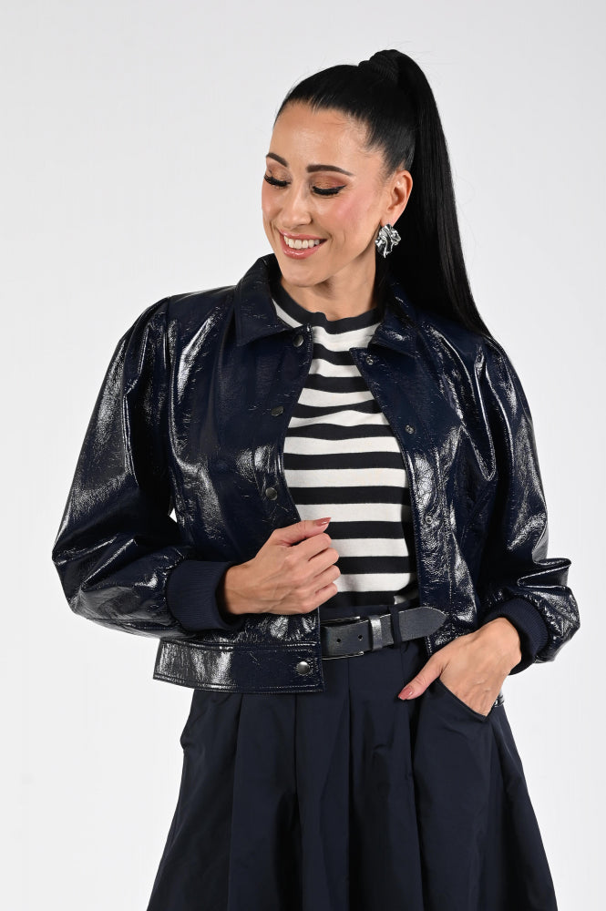 Veste Courte Effet Vinyle