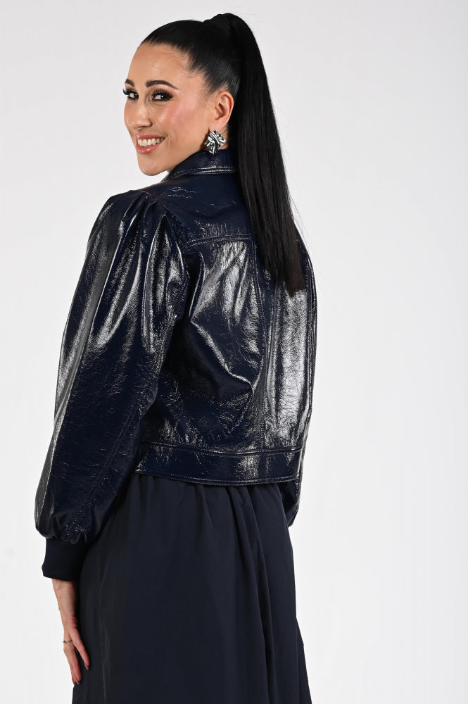 Veste Courte Effet Vinyle