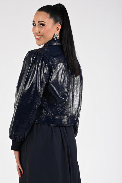 Veste Courte Effet Vinyle