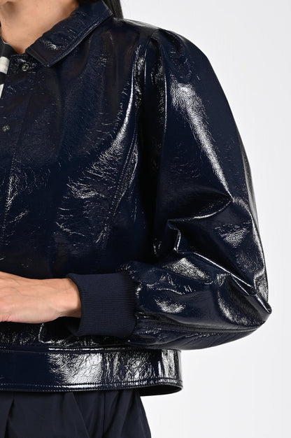 Veste Courte Effet Vinyle