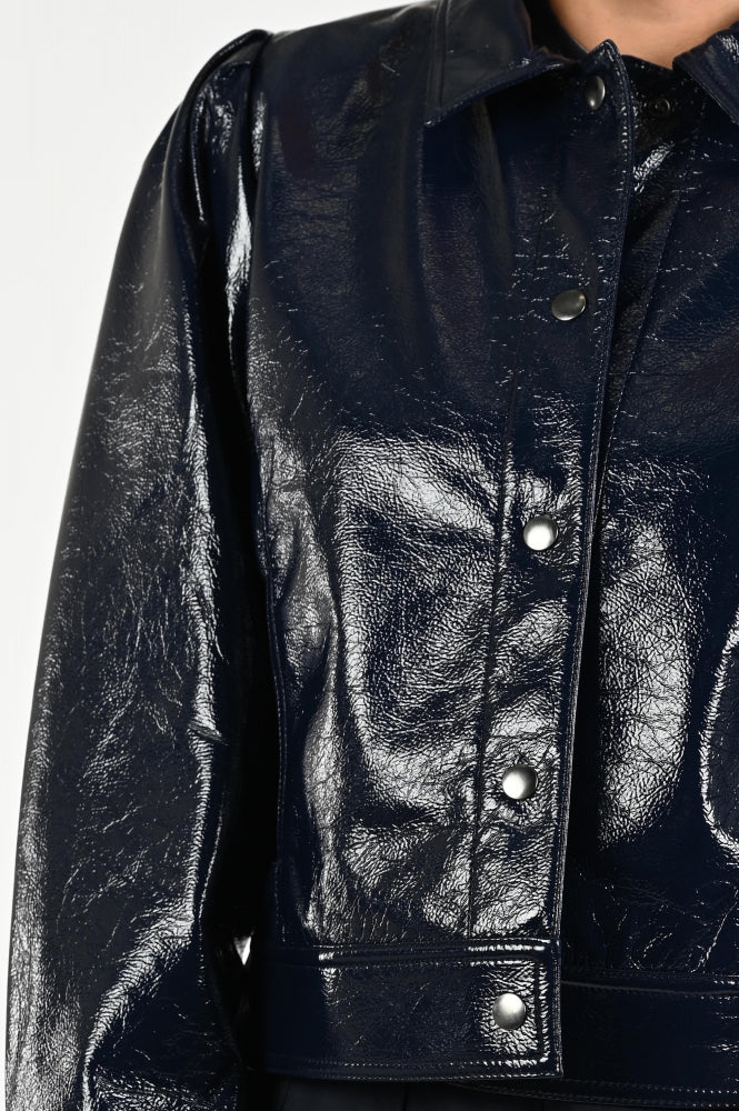 Veste Courte Effet Vinyle