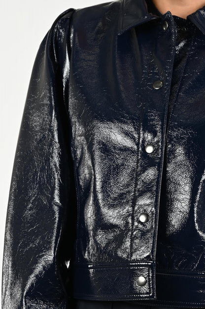 Veste Courte Effet Vinyle