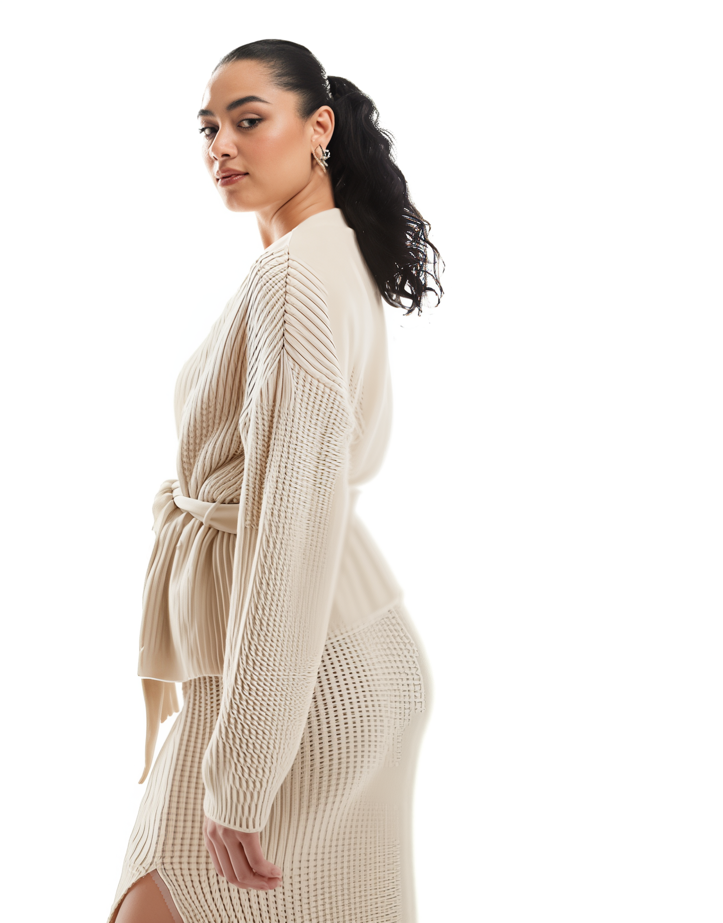 Gilet Femme | Maille Côtelée Douce | Ceinturé Et Confortable | Parfait Pour Un Look Cosy Chic