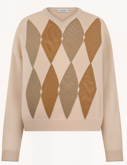 Pull à Losanges en Laine
