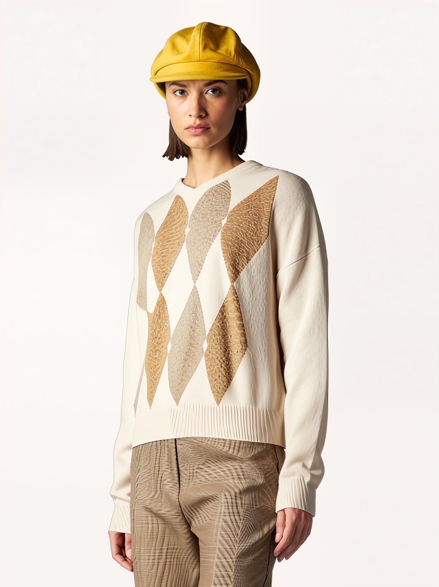 Pull à Losanges en Laine