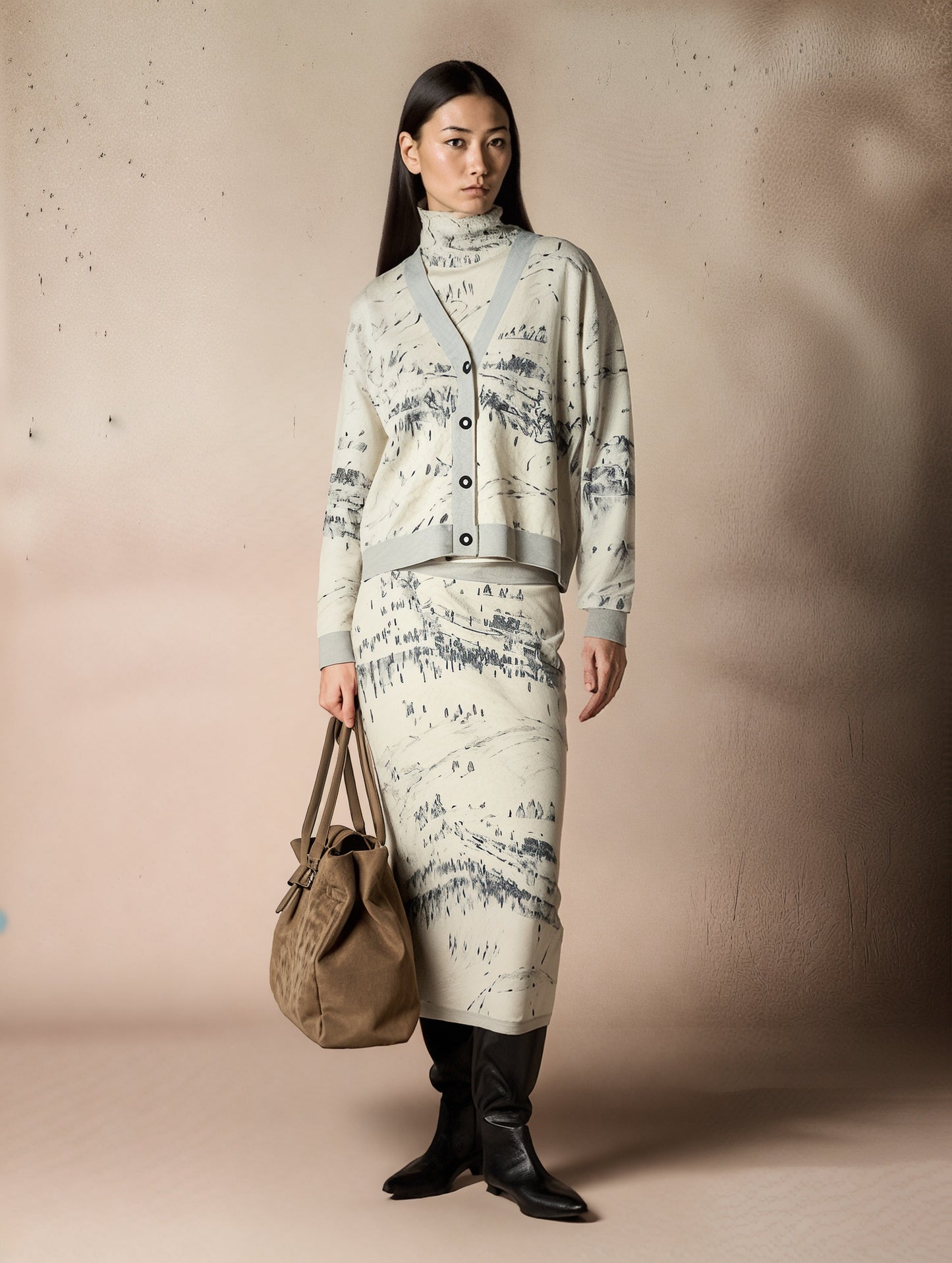 Cardigan Imprimé Paysage