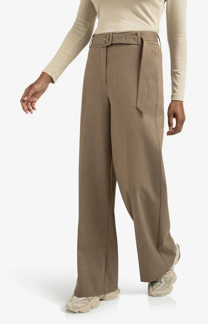 Pantalon Large Fluide Taille Haute